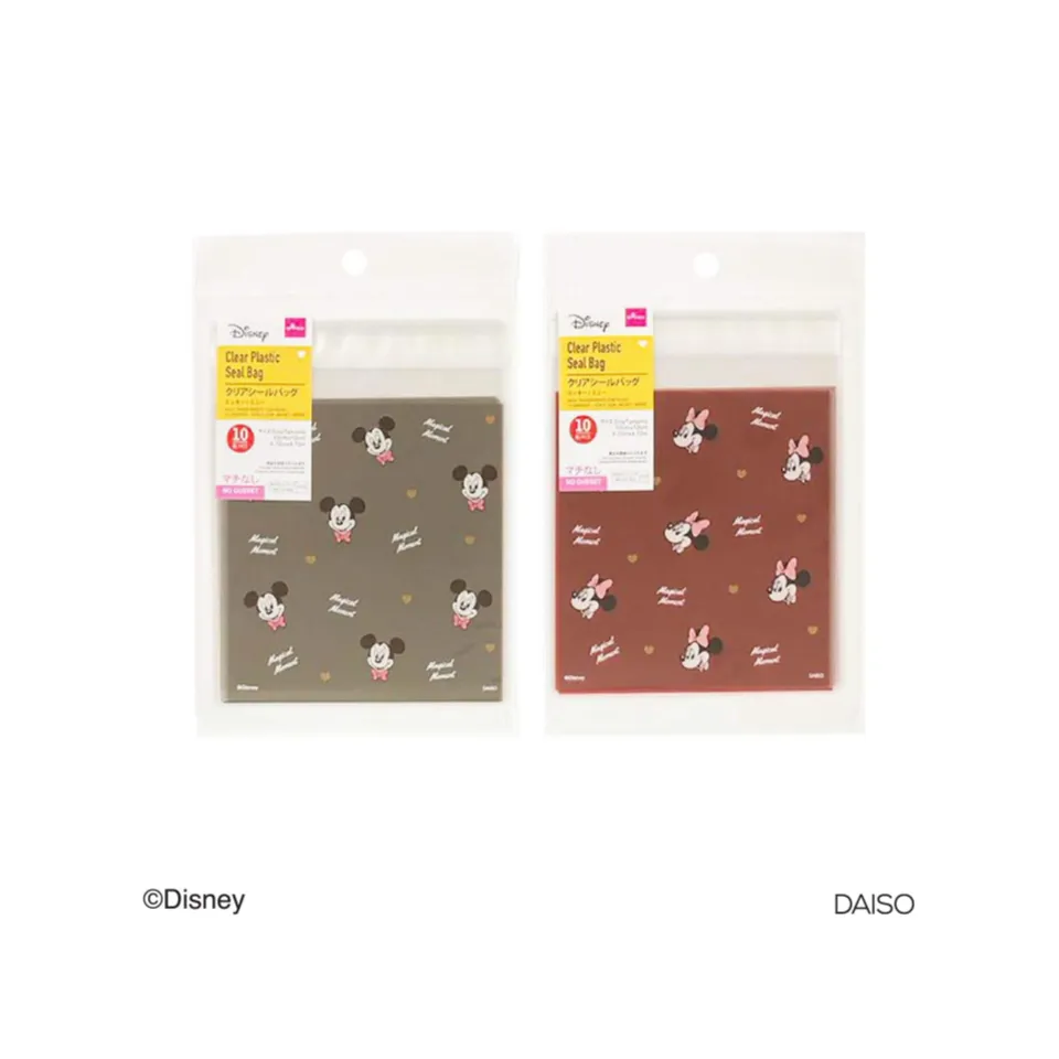 Clear Plastic Seal Bag Mickey/Minnie 12cm x 12cm