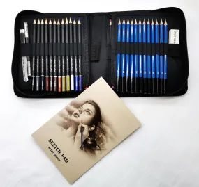 Color pencil set painting color lead professional 54 pieces with nylon bag