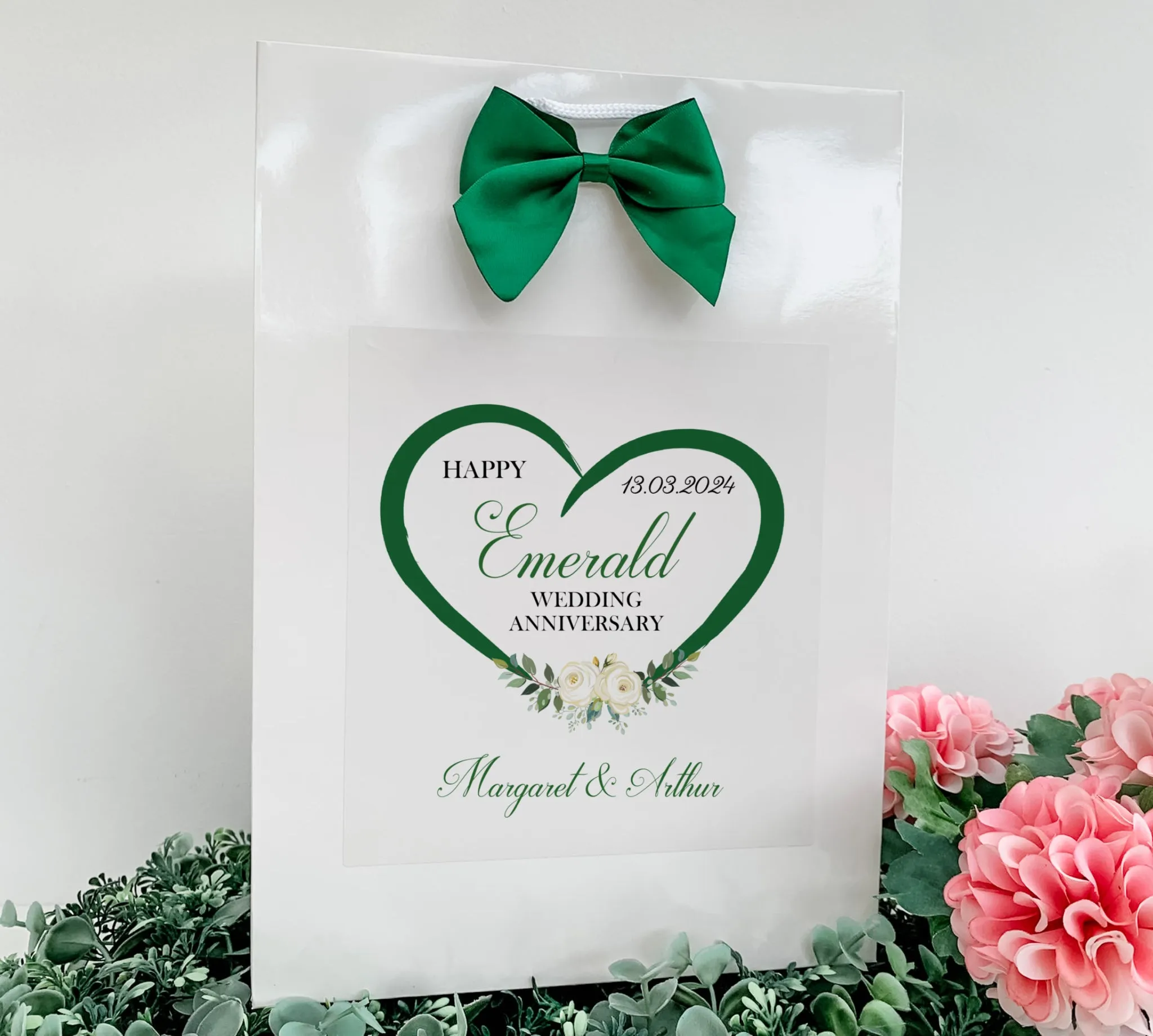 Congratulations On Your Emerald Wedding Anniversary Gift Bag