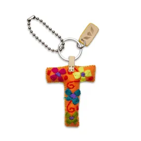 Consuela Orange Felt "T" Charm