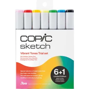 Copic Sketch Markers Vibrant Tones Set of 7