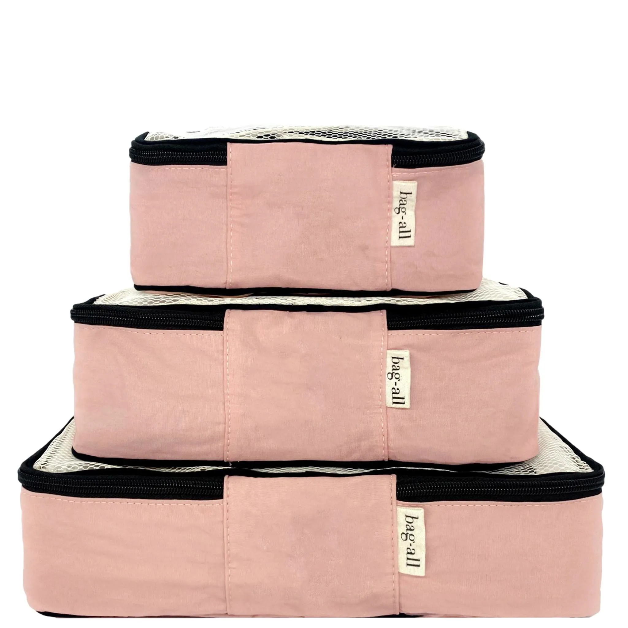 Cotton Packing Cubes, 3-pack Pink/Blush