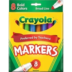 Crayola Broad Point Bold Colors 8 Markers