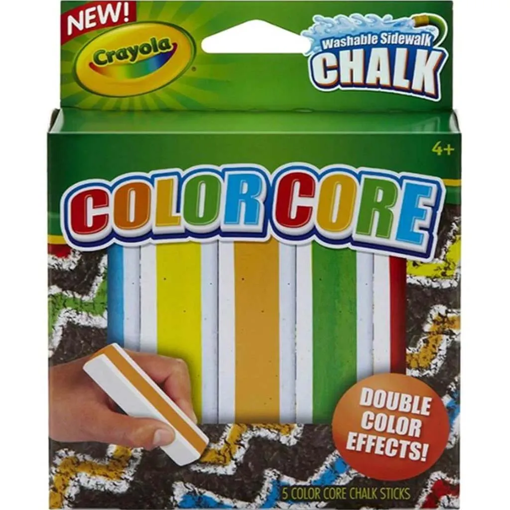 Crayola Color Core Washable Sidewalk Chalk 5 Count