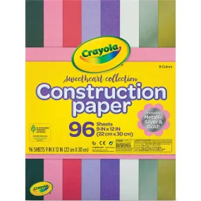 Crayola Construction Paper Sweetheart Collection 96 Sheets 9in x 12in