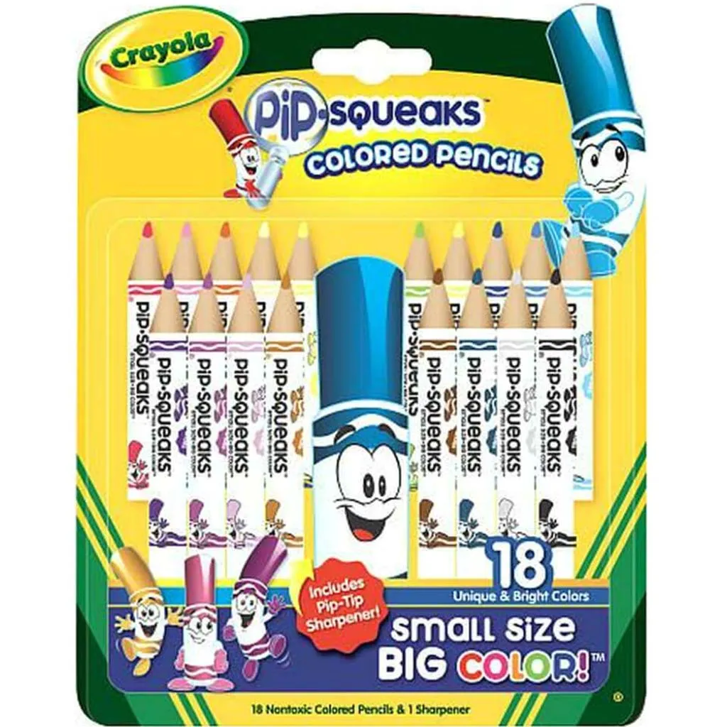 Crayola Pip Squeaks Colored Pencils 18ct with Sharpener