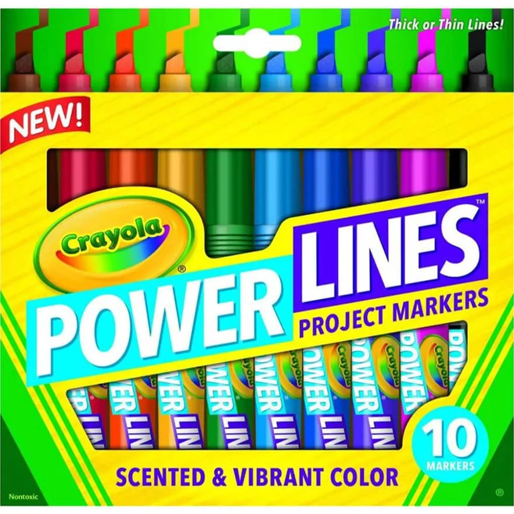 Crayola PowerLines Washable Markers with Scents 10 pack