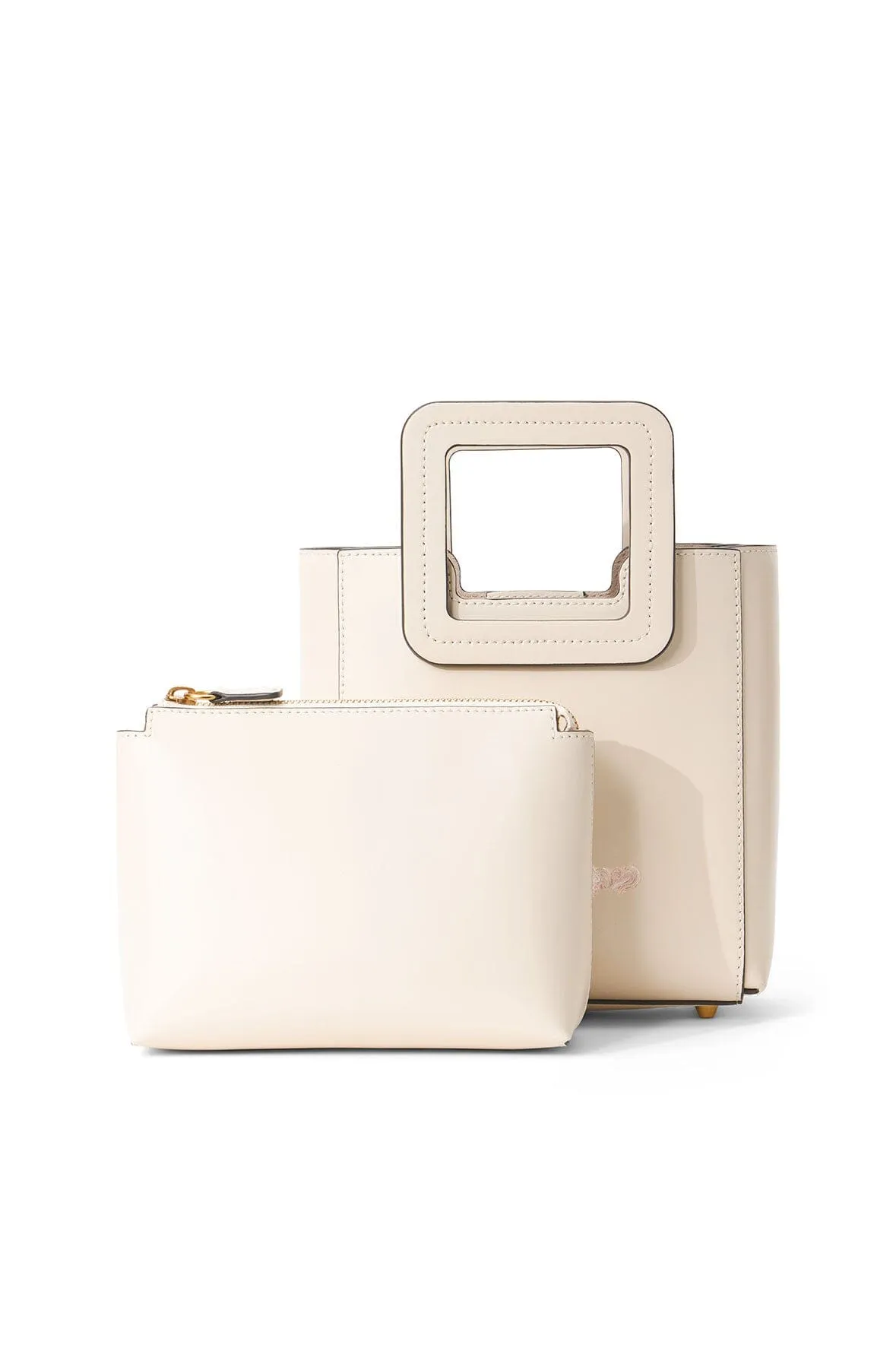 CUSTOM MINI SHIRLEY LEATHER BAG | CREAM