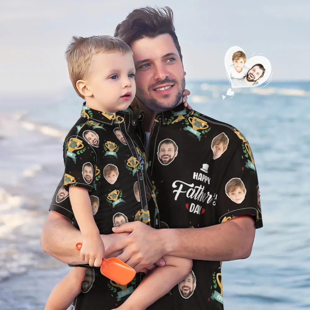 Custom Photo Hawaiian Shirt Personalised Face Hawaiian Shirt Gift Father's Day Gift - Best Dad Ever