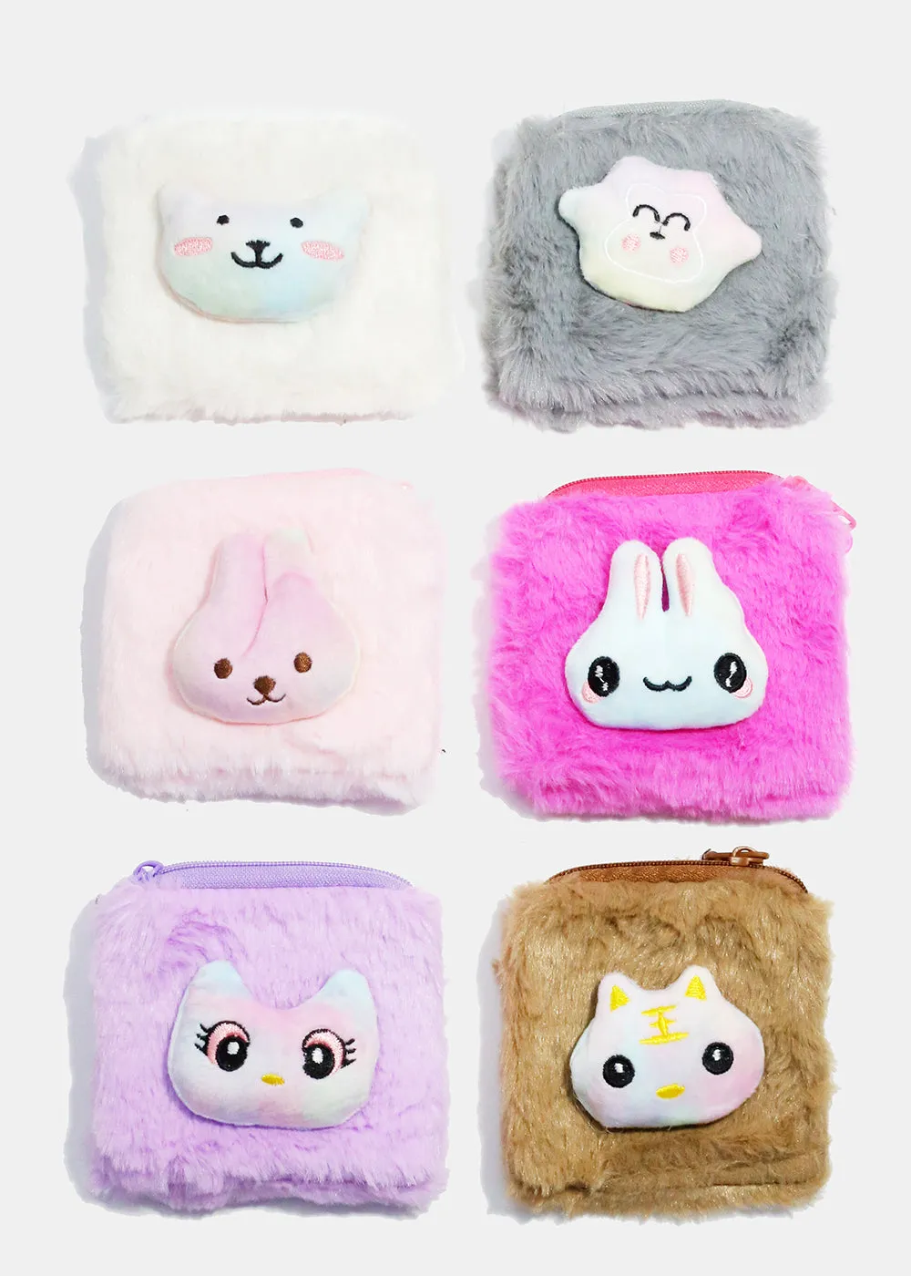 Cute Animan Fuzzy Coin Purse