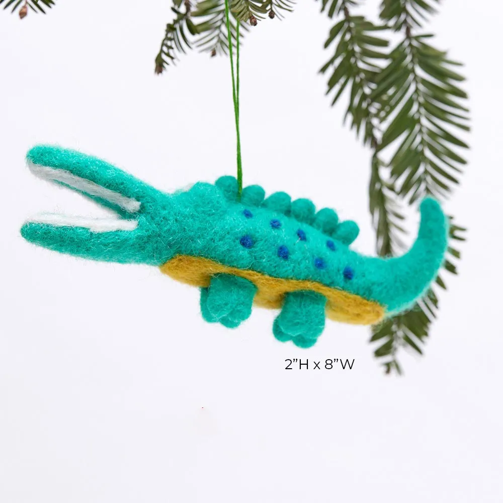 Cute Little Alligator Felt Ornament