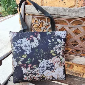 Dark Florals1 - Recycled Felt Tote Bag