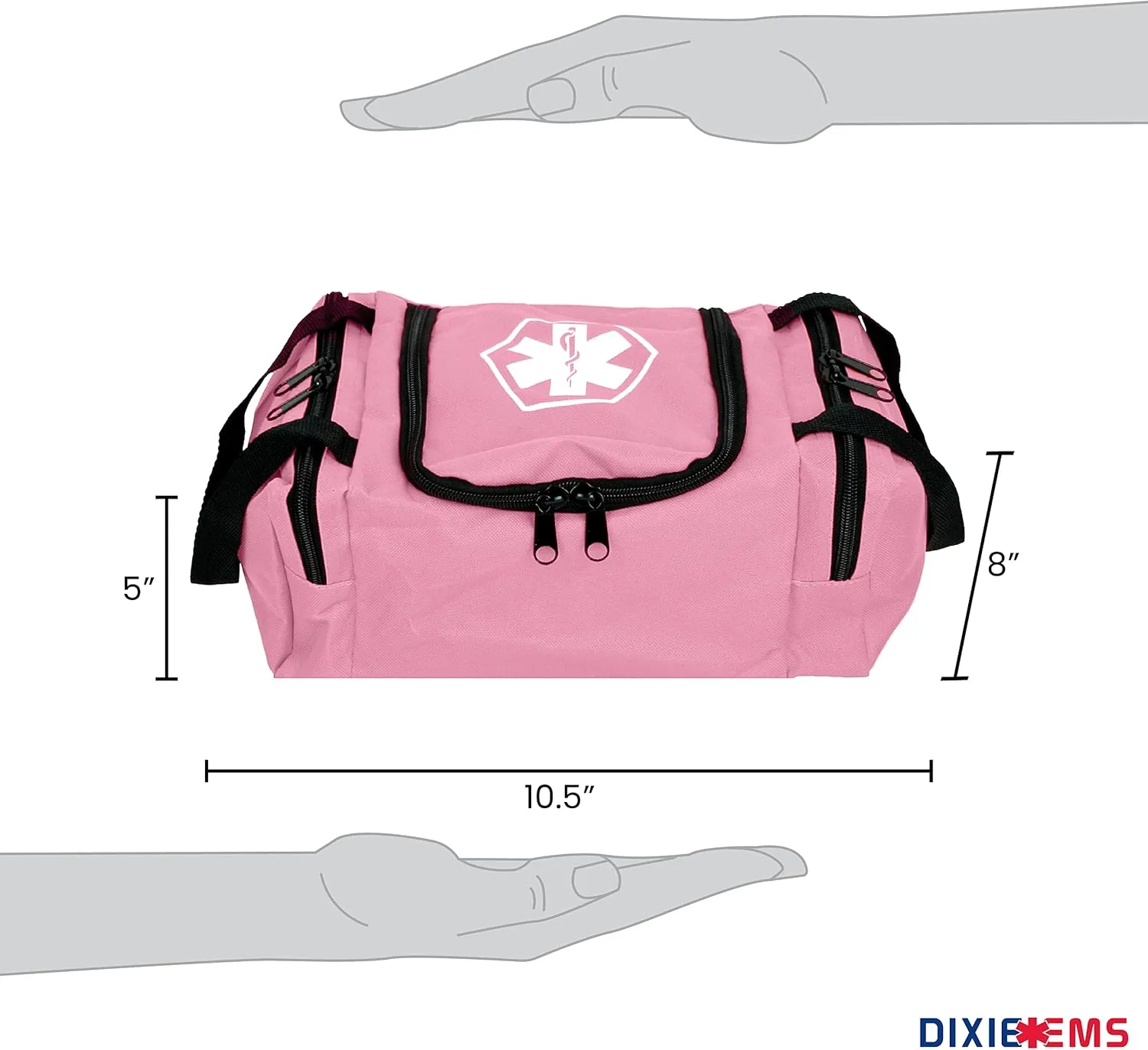 Dixie EMS Dixigear Empty First Responder II Bag 10.5" x 5" x 8" - Pink