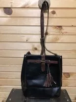 Duo Color Purse - Black / Dk Brown