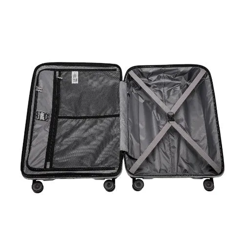 Eagle PP ABS Hard Shell Medium Expandable Suitcase with TSA Lock and 4 Spinner Wheels - 24"