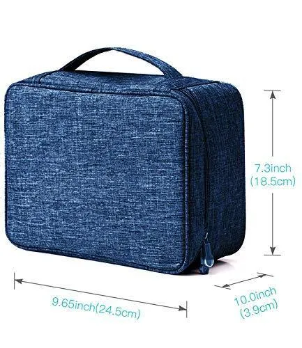 EAYIRA Gedget Organiser Electronics Accessories Organizer Bag, Universal Carry Travel Gadget Bag for Cables, Plug and More, Perfect Size Fits for Pad Phone Charger Hard Disk (Dark Blue)