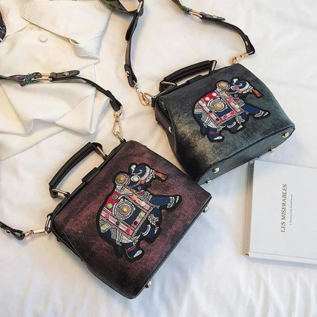 Elephant Embroidered Ethnic Sling Bag