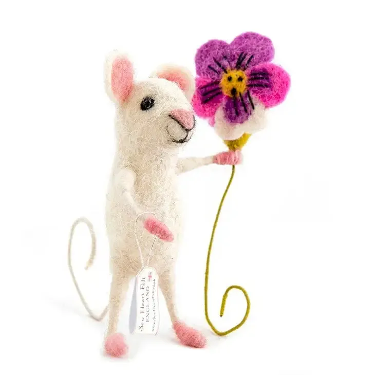 Felt Mouse with Pansy, Nepal