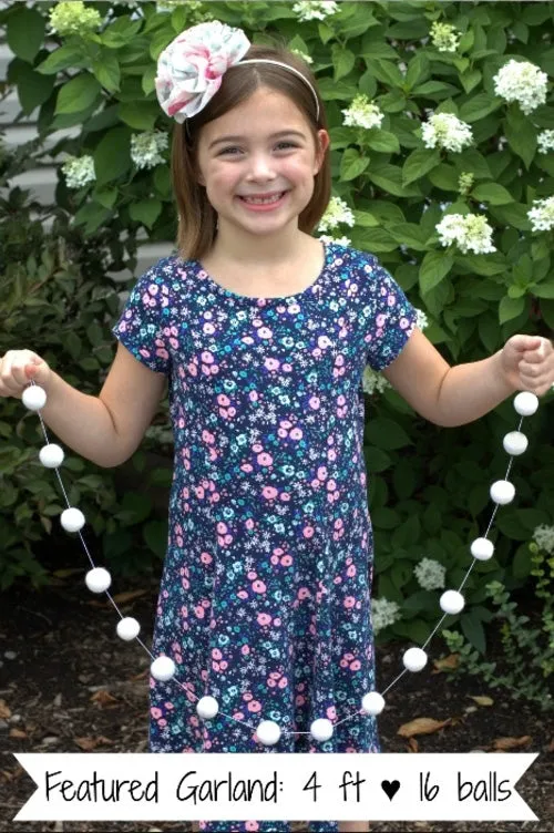 Fourth of July Garland- Red, Navy with White Stars