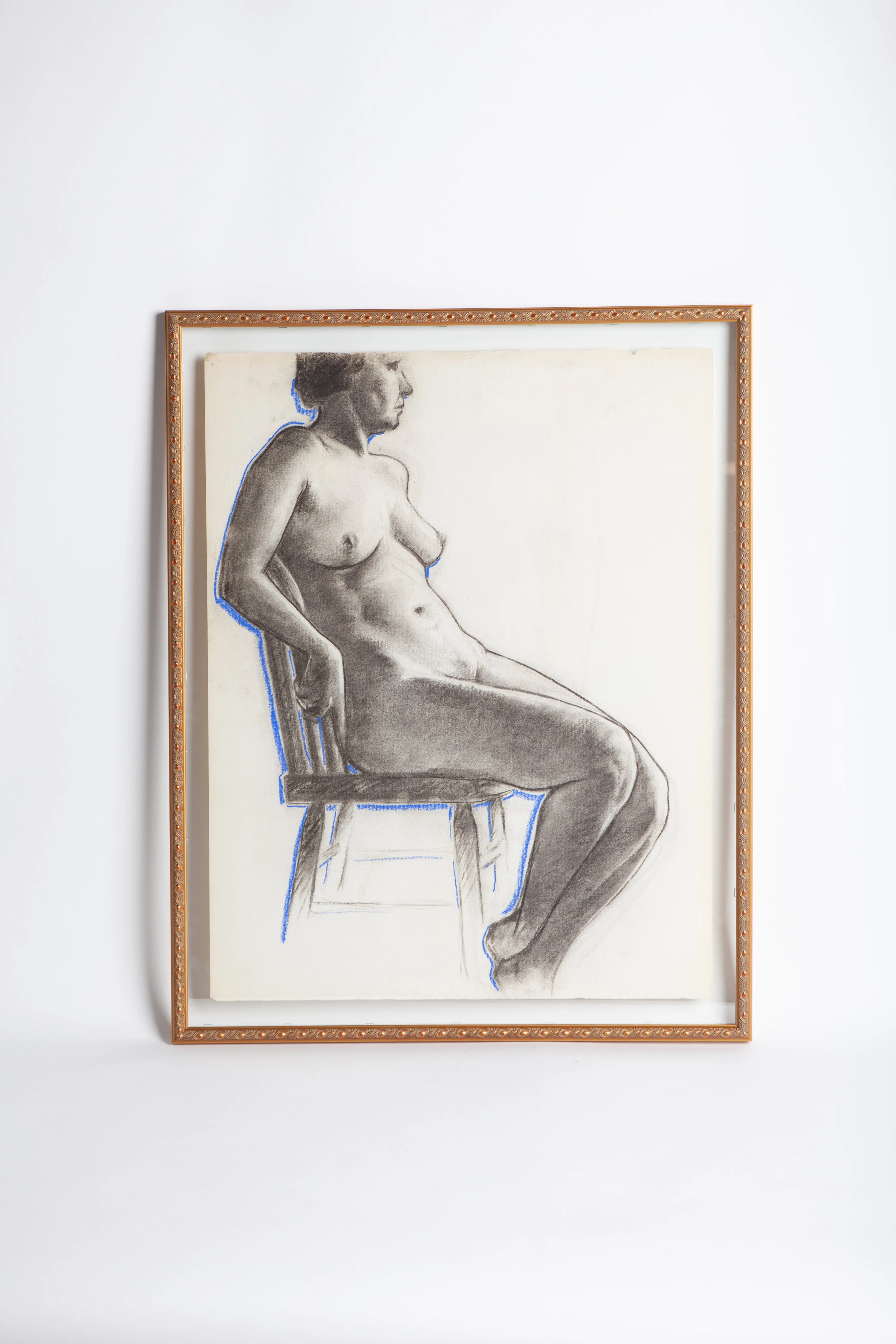 French Nude Drawing, Lady in Chair