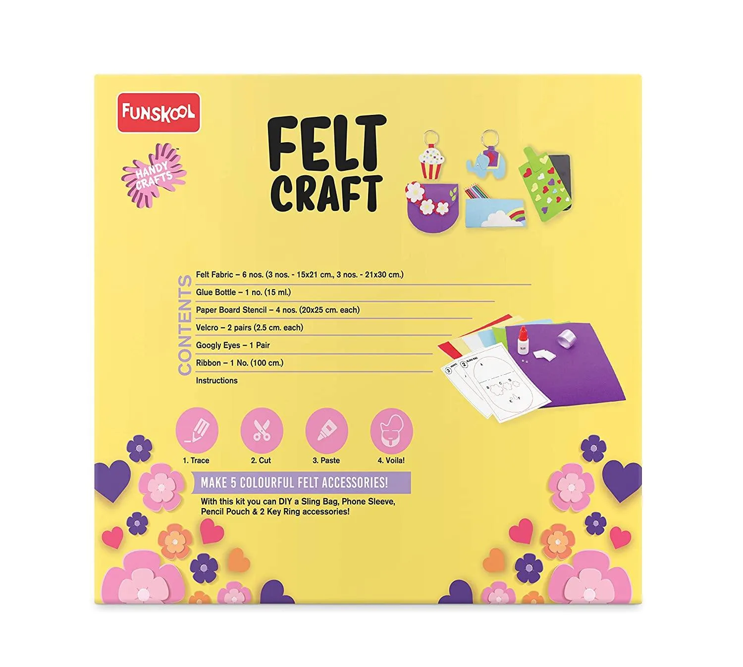 Funskool Handycrafts Felt Craft - DIY Art & Craft Kits for Ages 5 