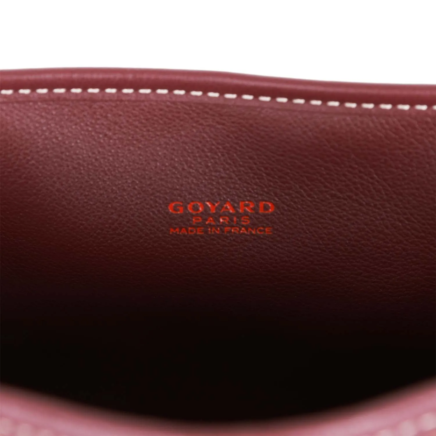 Goyard Goyardine Burgundy Anjou Mini Tote Bag Silver Hardware