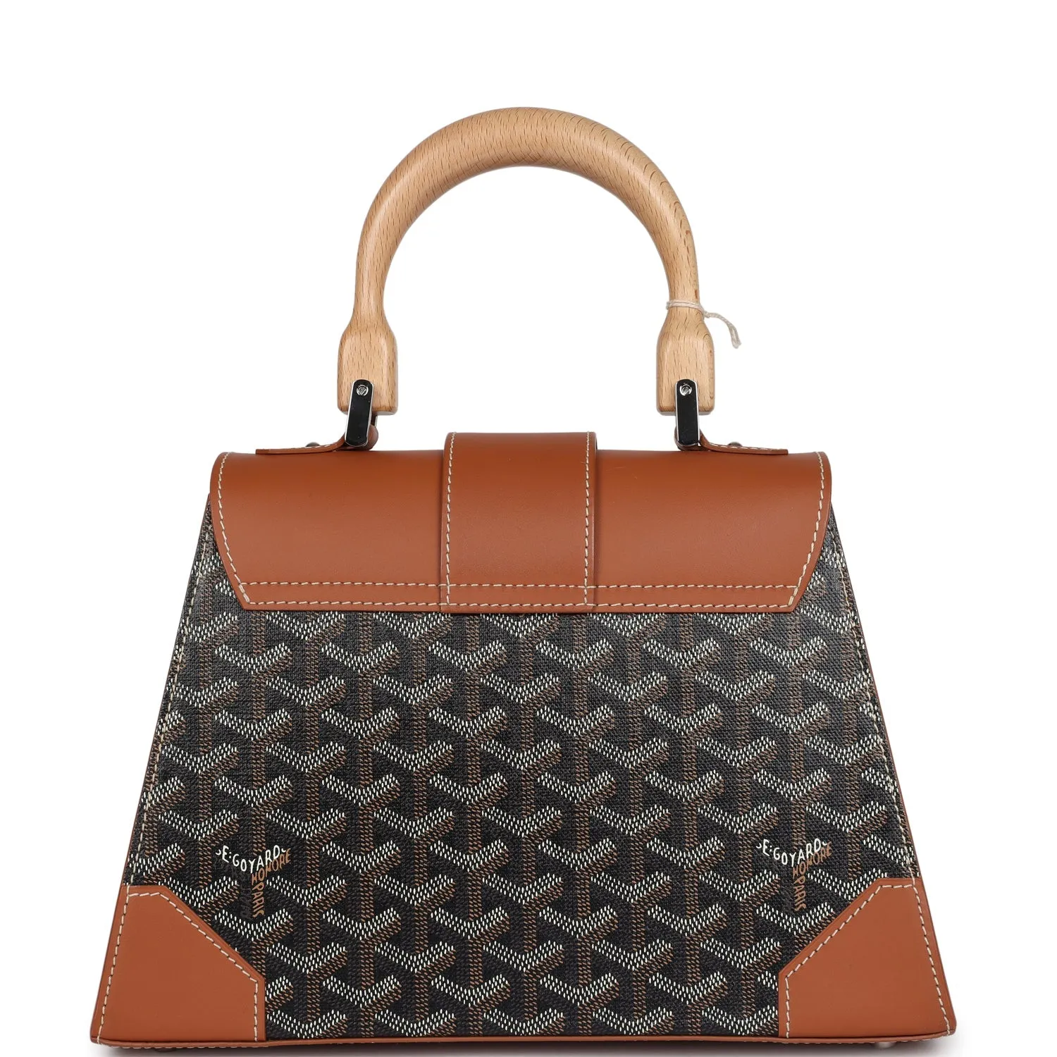 Goyard Saigon Structure PM Black and Brown Goyardine Palladium Hardware