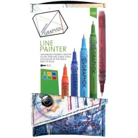 Graphik Line Painter Marker 5 Color Set #2