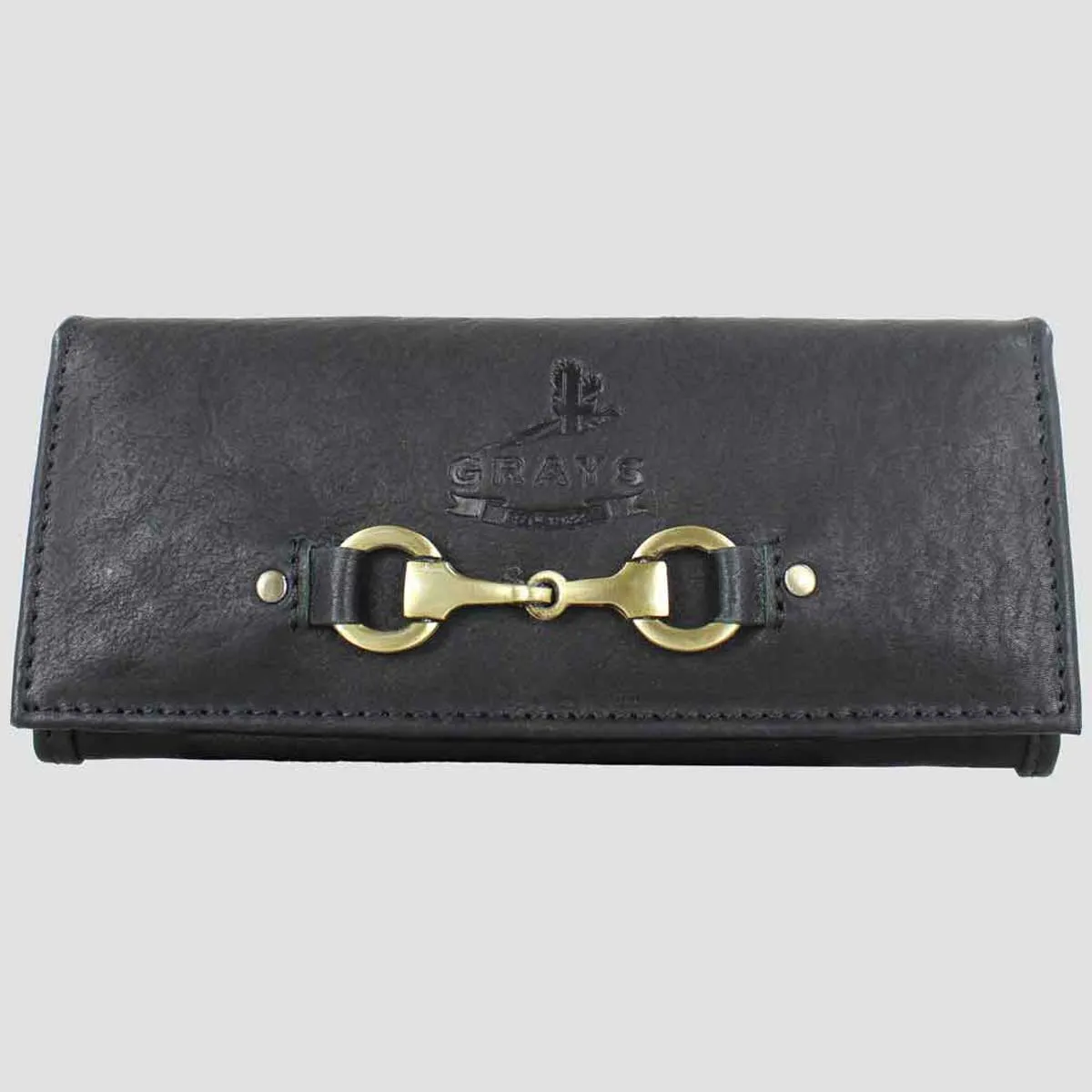 GRAYS Lily Snaffle Leather Purse - Women's - Black