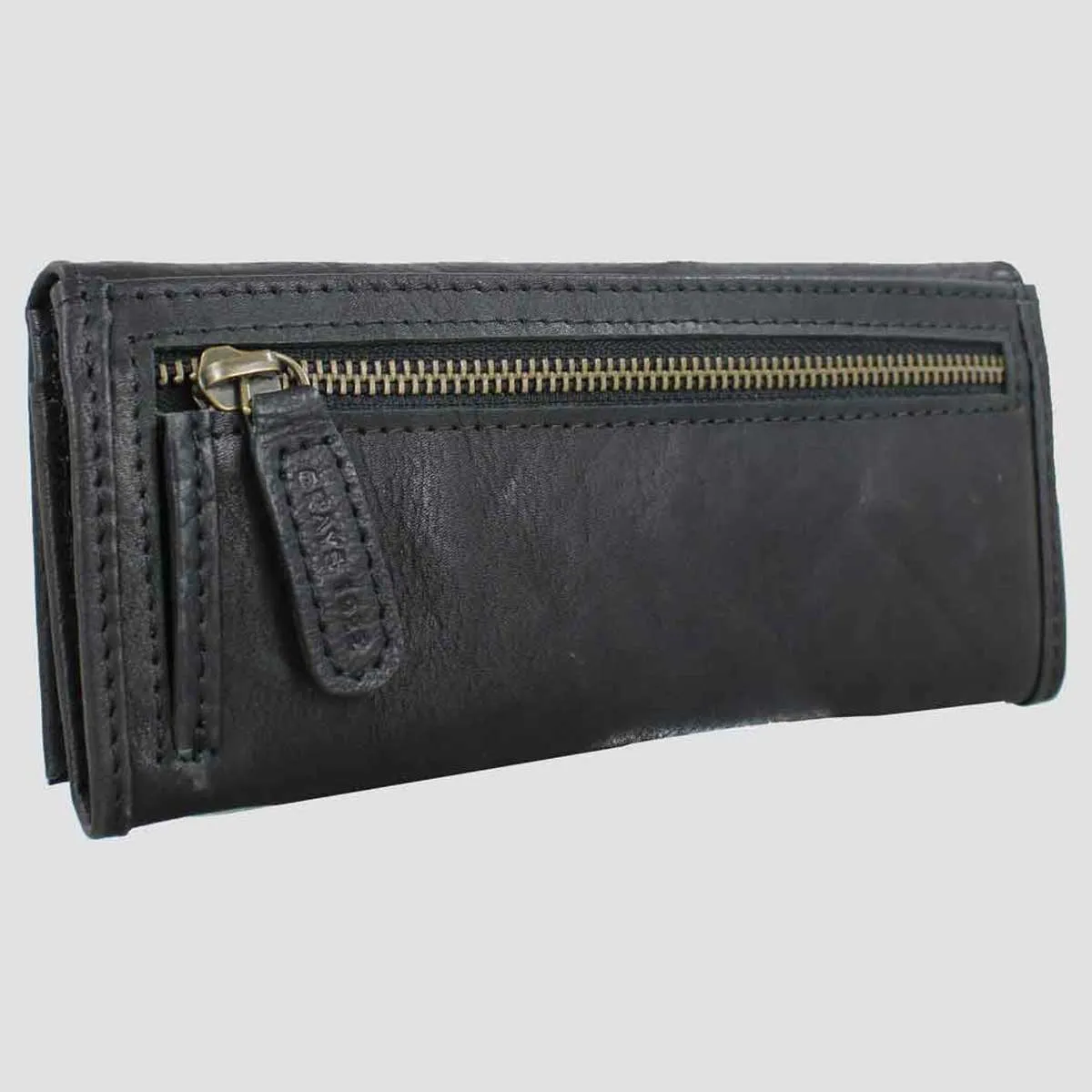 GRAYS Lily Snaffle Leather Purse - Women's - Black