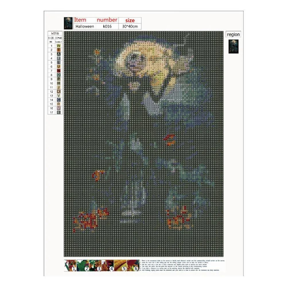 Halloween Skeleton  DIY Full Drill Diamond Painting