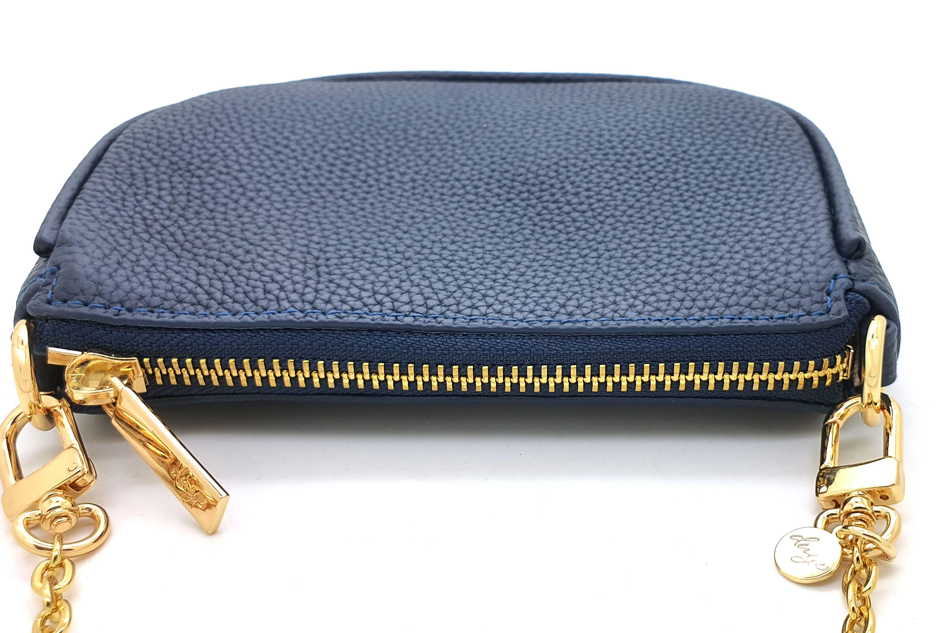 HCC X DUYP - Mini pochette -  Navy Blue Grained Leather