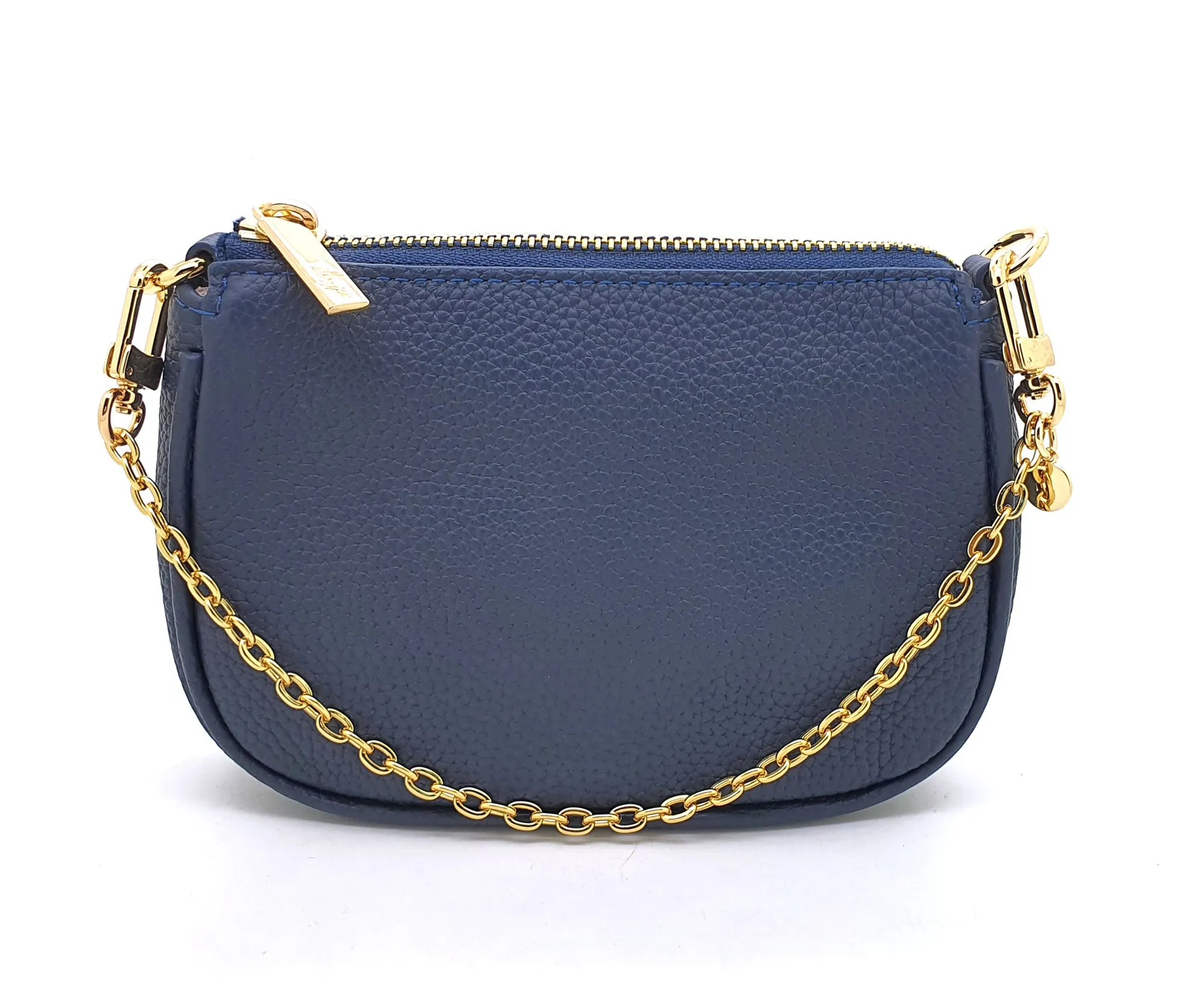 HCC X DUYP - Mini pochette -  Navy Blue Grained Leather