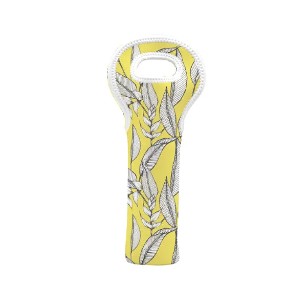 *Heliconia on Yellow Neoprene Bottle Tote