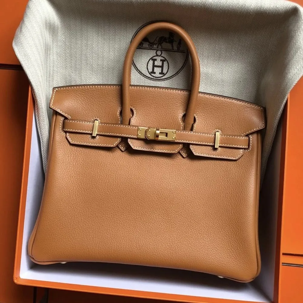 Hermès Birkin 25 Toffee Taurillon Novillo Gold Hardware GHW