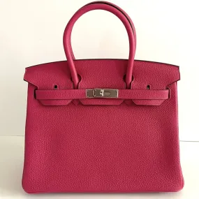 Hermès Birkin 30 Framboise Togo Palladium Hardware PHW