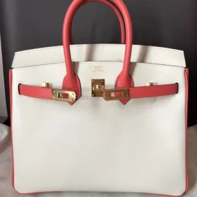 Hermès Birkin HSS 25 Craie/Rose Jaipur Epsom