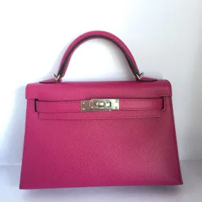 Hermès Kelly 20 Rose Pourpre Epsom Palladium Hardware PHW