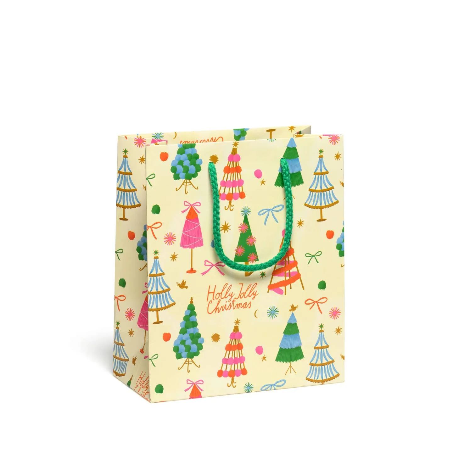 Holly Jolly Trees Gift Bag - Medium