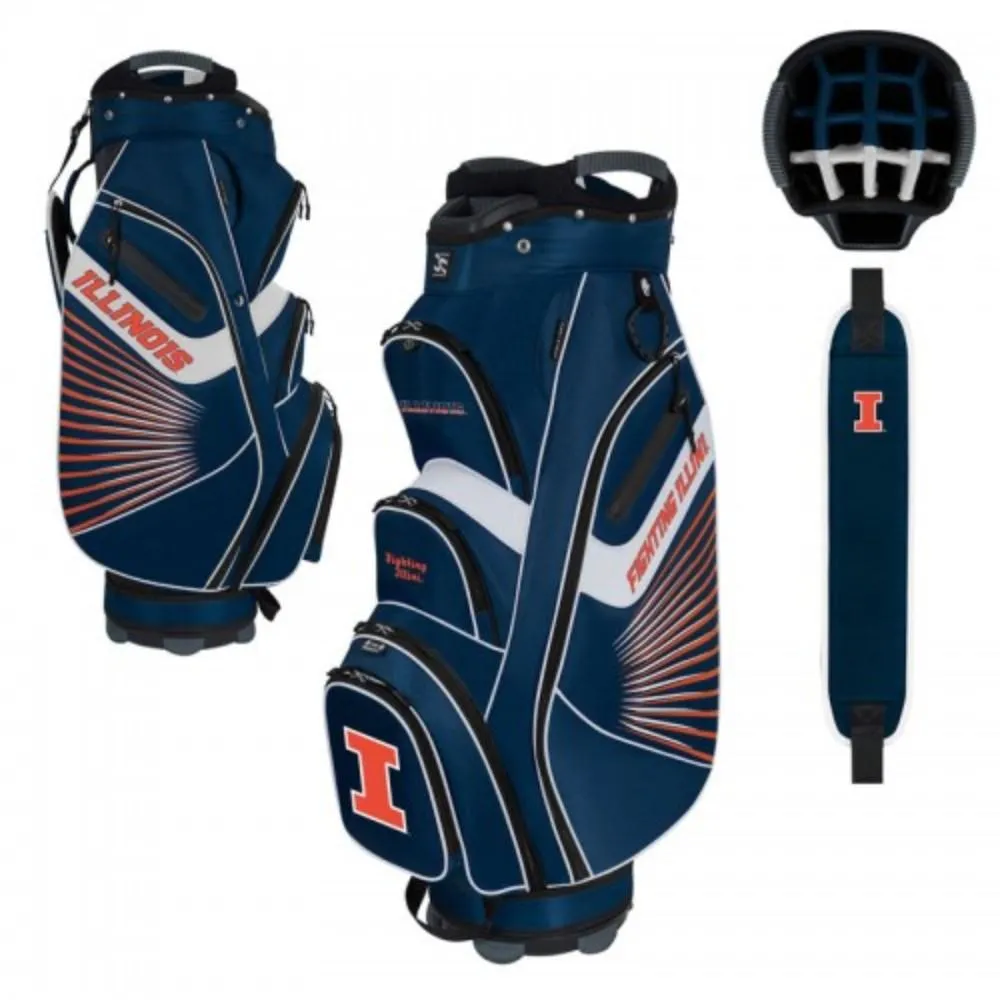 Illinois Fighting Illini WinCraft "The Bucket II" 14-Way Cooler Cart Golf Bag