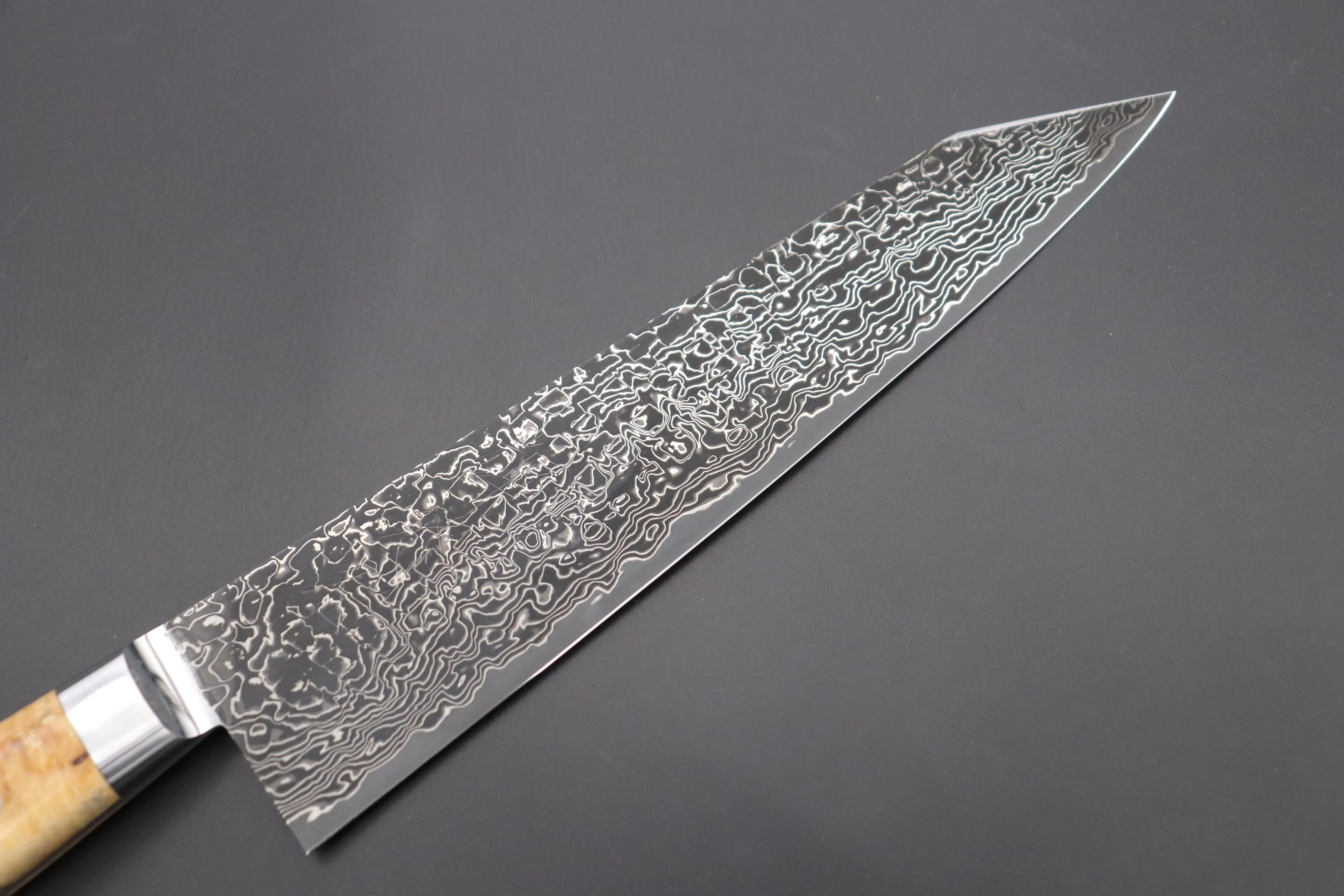 JCK Original Kagayaki Grand Canyon R-2 Black Damascus Series GCYU-15 Kiritsuke Gyuto 200mm (7.8 Inch)