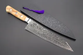 JCK Original Kagayaki Grand Canyon R-2 Black Damascus Series GCYU-15 Kiritsuke Gyuto 200mm (7.8 Inch)