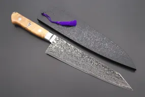 JCK Original Kagayaki Grand Canyon R-2 Black Damascus Series GCYU-16 Kiritsuke Gyuto 200mm (7.8 Inch)