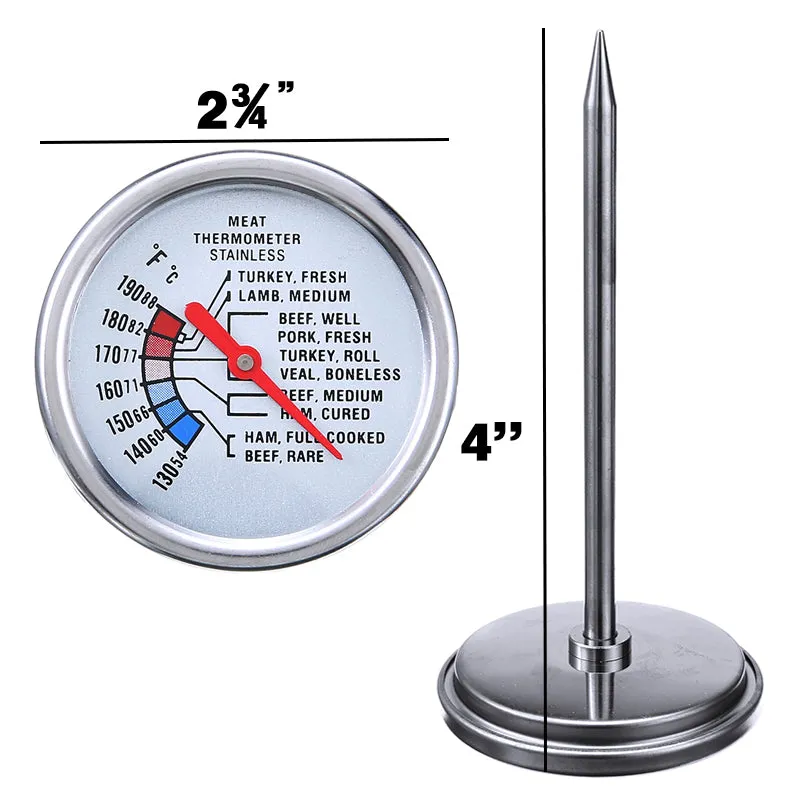 Kitchen Meat BBQ Probe Stainless Steel Dial Cooking Thermometer