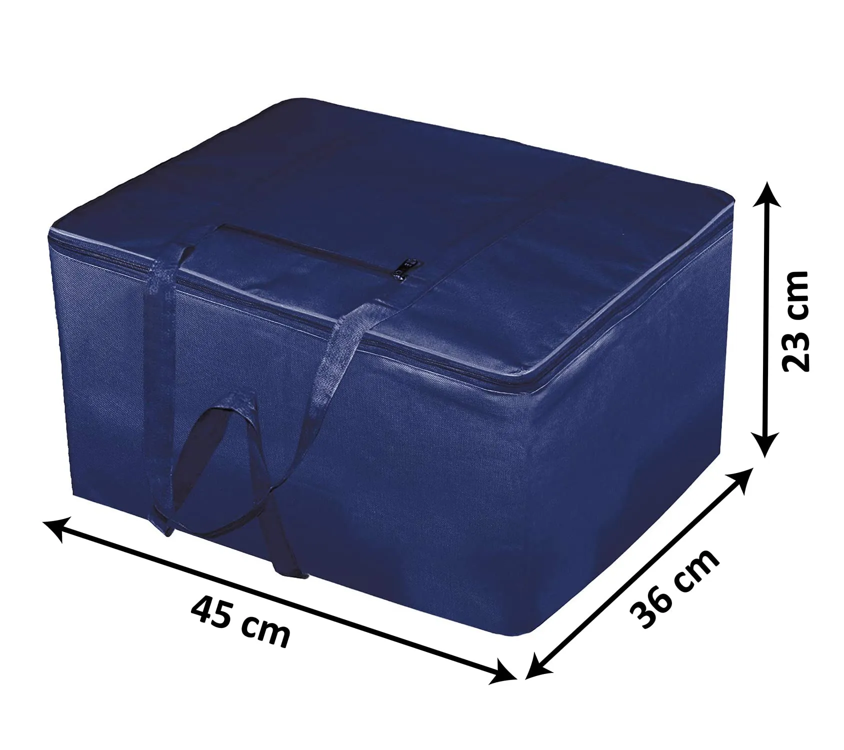 Kuber Industries Moisture Proof Wardrobe Organizer Storage Bag For Clothes With Zipper Closure and Handle- Pack of 2 (Royal Blue)-HS43KUBMART26651