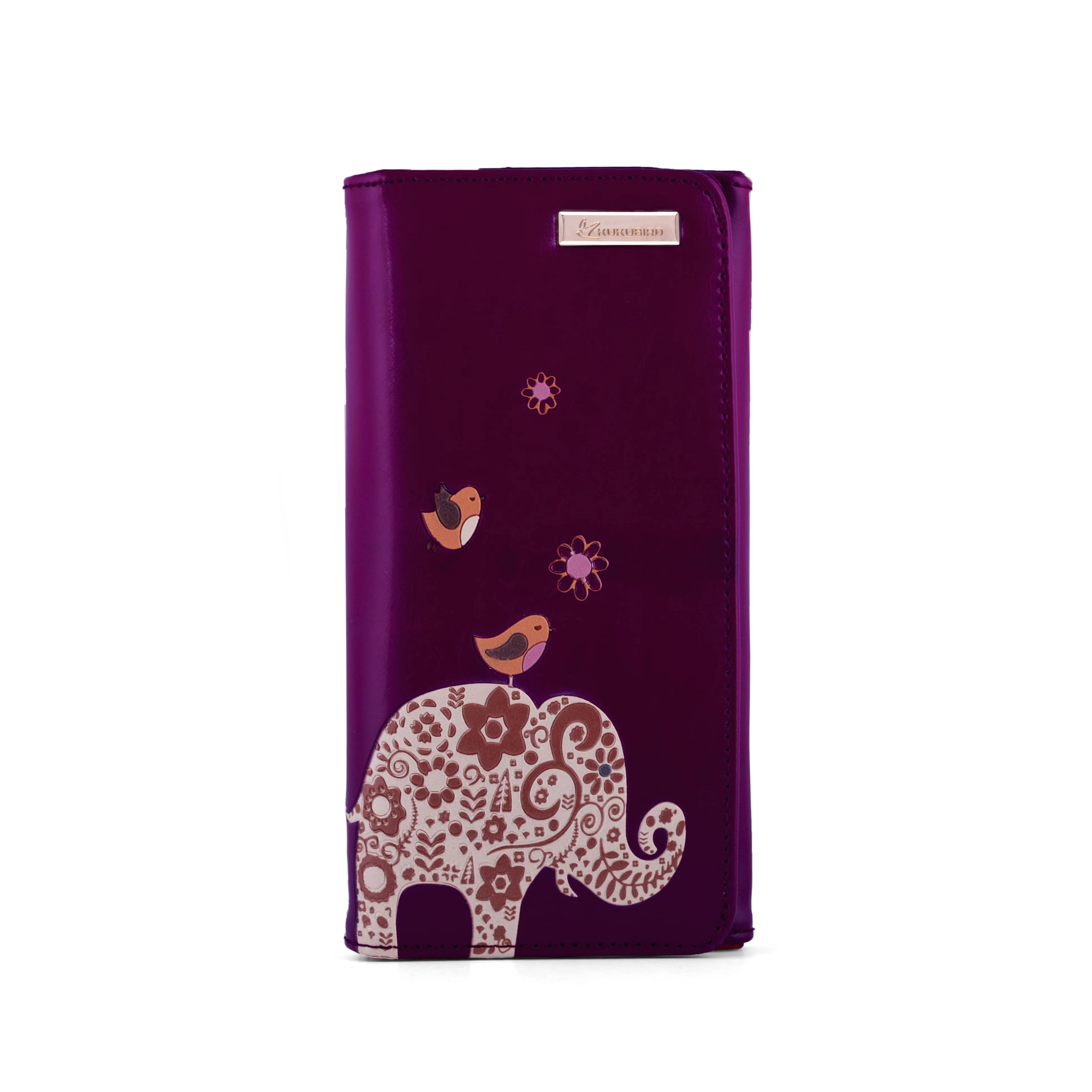 Kukubird Large Purse Elephant - Purple