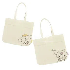 Kuromi / Pompompurin Canvas Tote Bag (Japan Exclusive Edition)