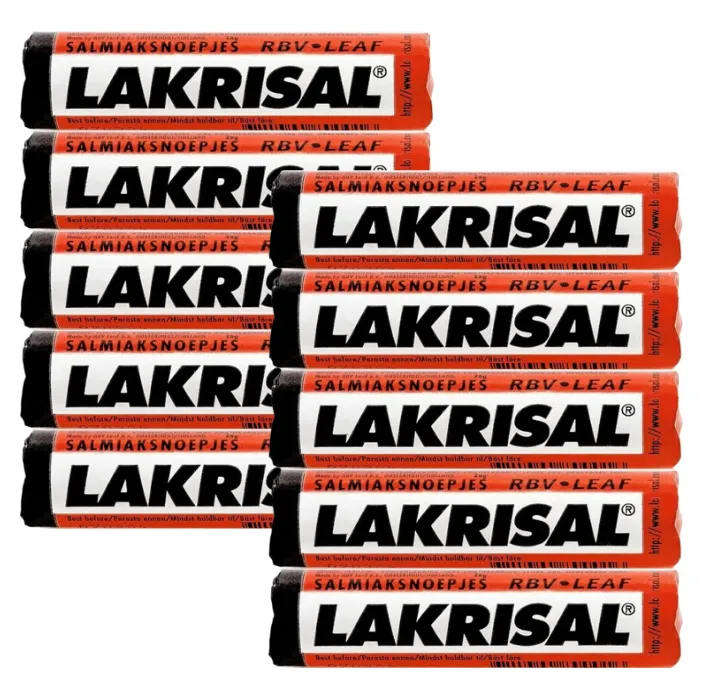 Lakrisal Licorice Candy Rolls - (5-Pack) - Salmiak Salty Liquorice Pastilles Roll