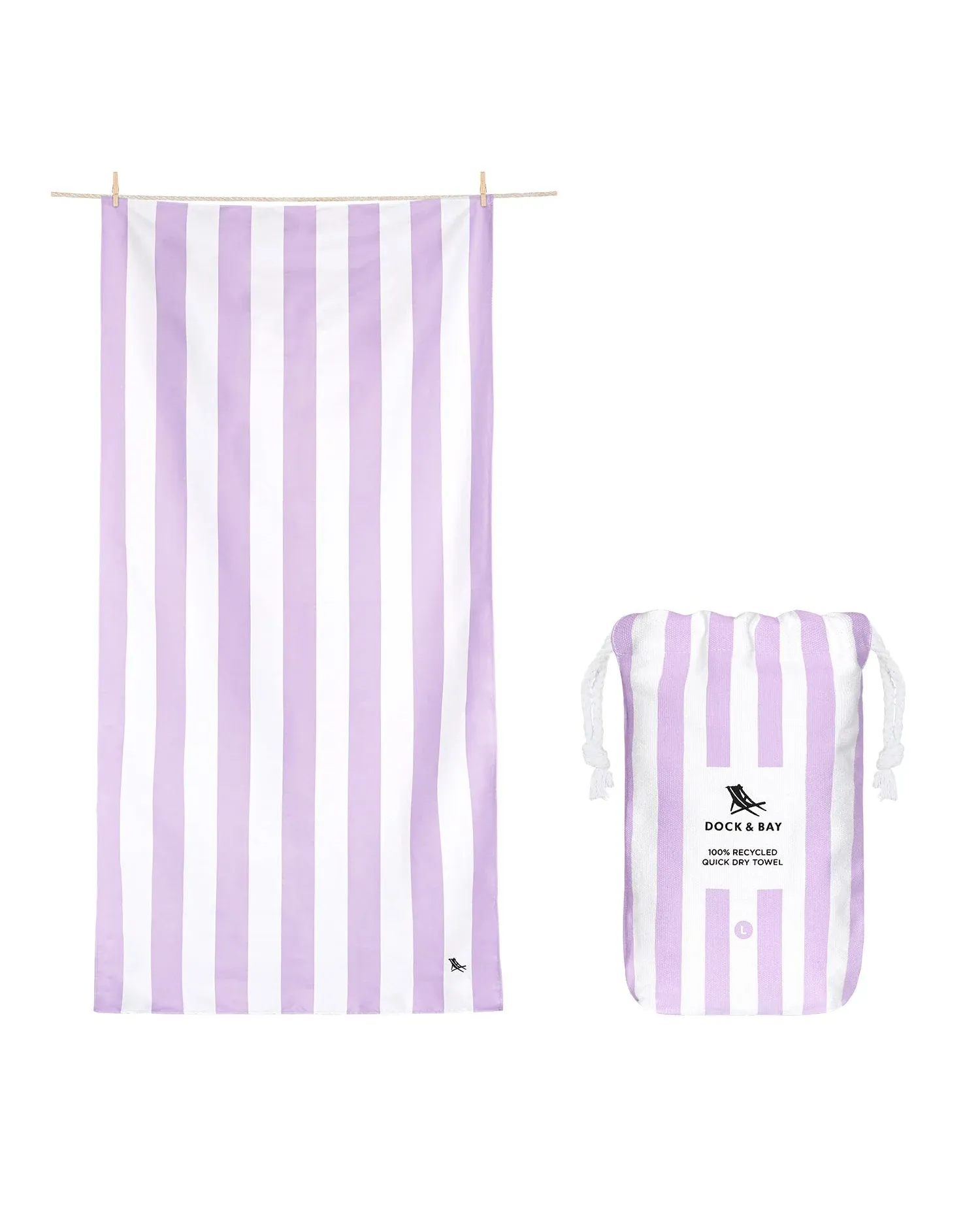 Large Quick Dry Towel - Lombok Lilac