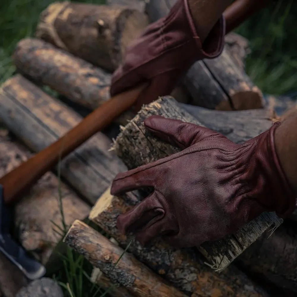 Leather Gardening Gloves - Cognac